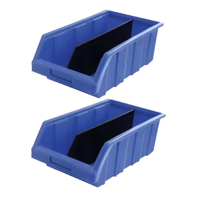 Aristo 380x230x170 mm FPO Crate/Bin 80 with Vertical Partition Provision - Blue Colour (Pack of 2 pcs)
