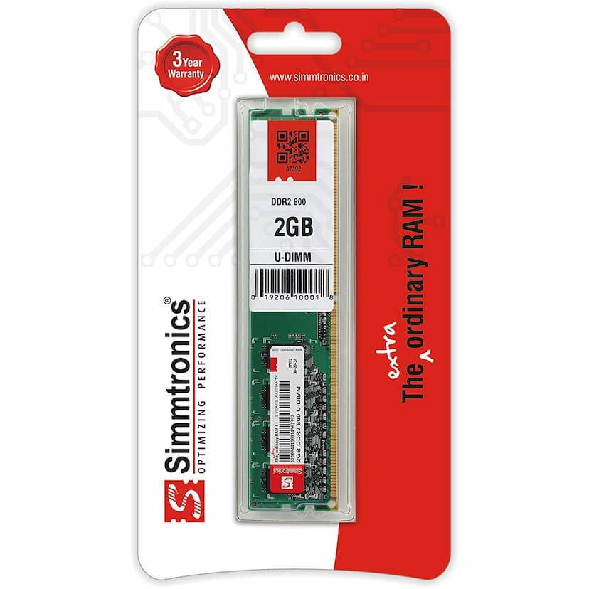 Simmtronics 2GB Desktop RAM 800 MHz (PC 6400) With Year Warranty