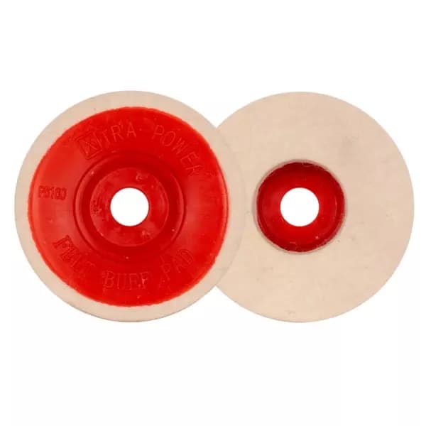 Xtra Power 4 inch (100 mm) Felt Buff Pad (Pack of 10)