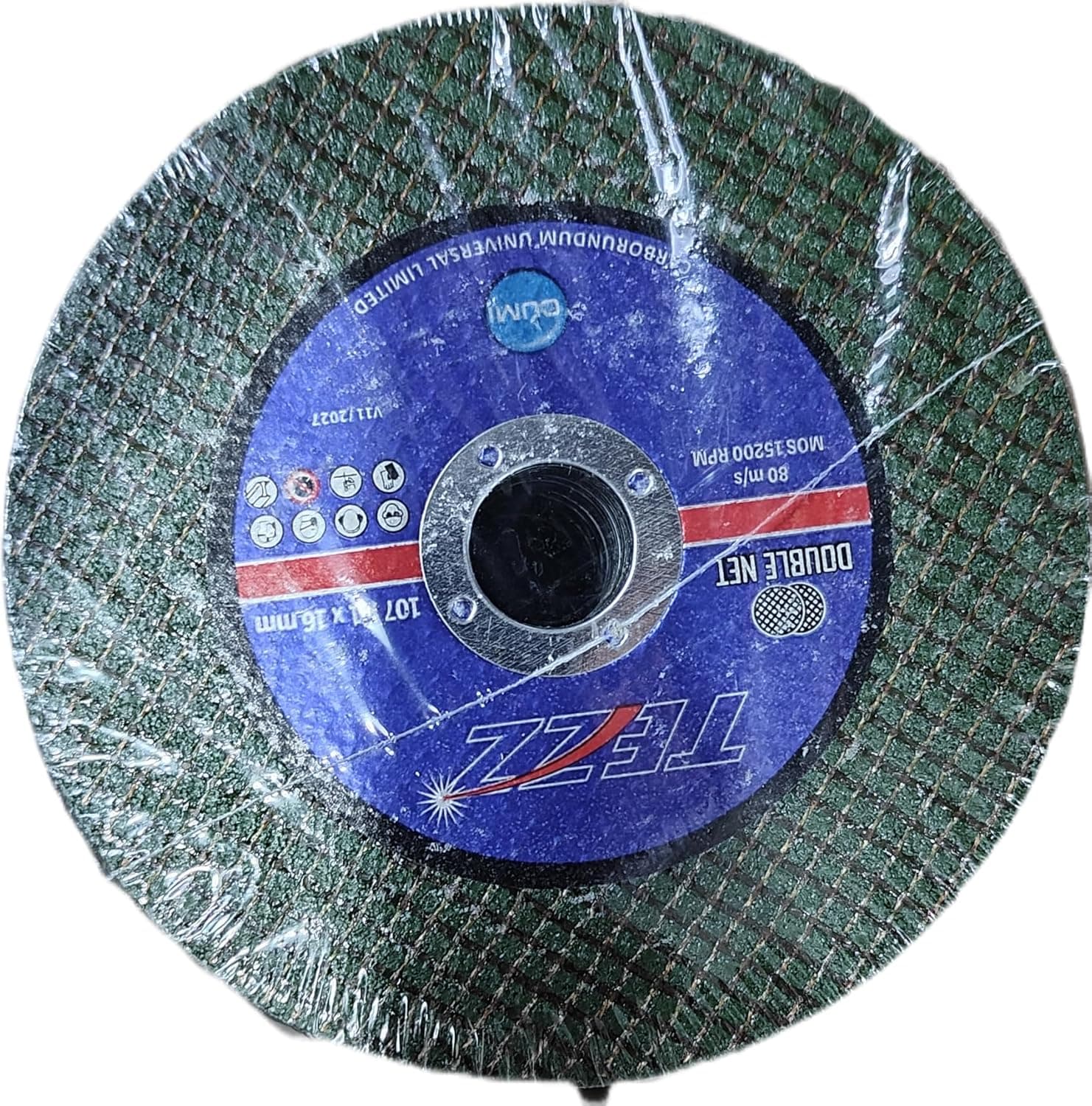 H9 CUMI Tezz INOX Ultra-Thin Cutting Wheel 107mm x 10mm x 16mm | High-Speed 15200 RPM (Pack of 100)(H9 CUMI Tezz INOX Ultra-Thin Cutting Wheel 107mm x 1mm x 16mm | High-Speed 15200 RPM )