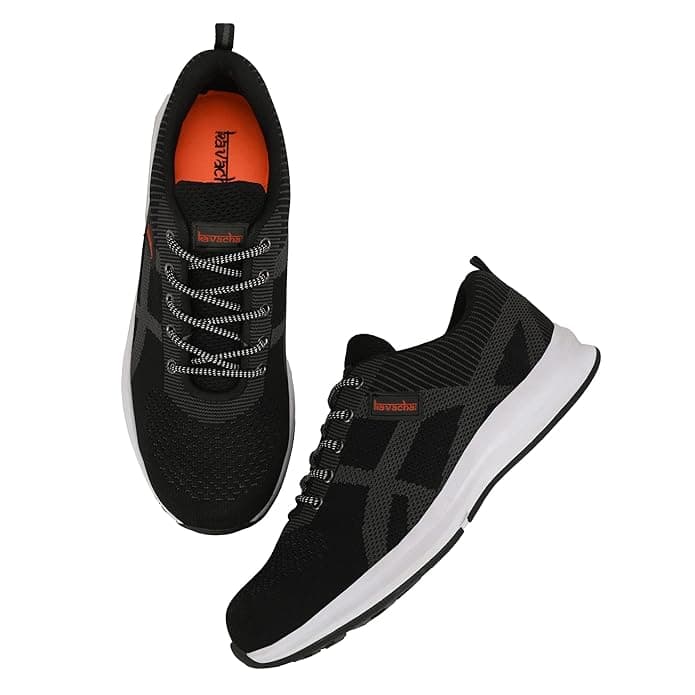 Kavacha Steel Toe Safety Shoe S214 (S214) with Knitted Upper and Foam Comfort & Phylon TPR Sole(Size-6)