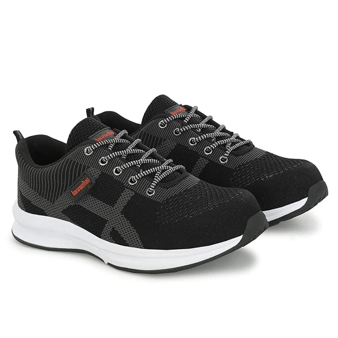 Kavacha Steel Toe Safety Shoe S214 (S214) with Knitted Upper and Foam Comfort & Phylon TPR Sole(Size-8)