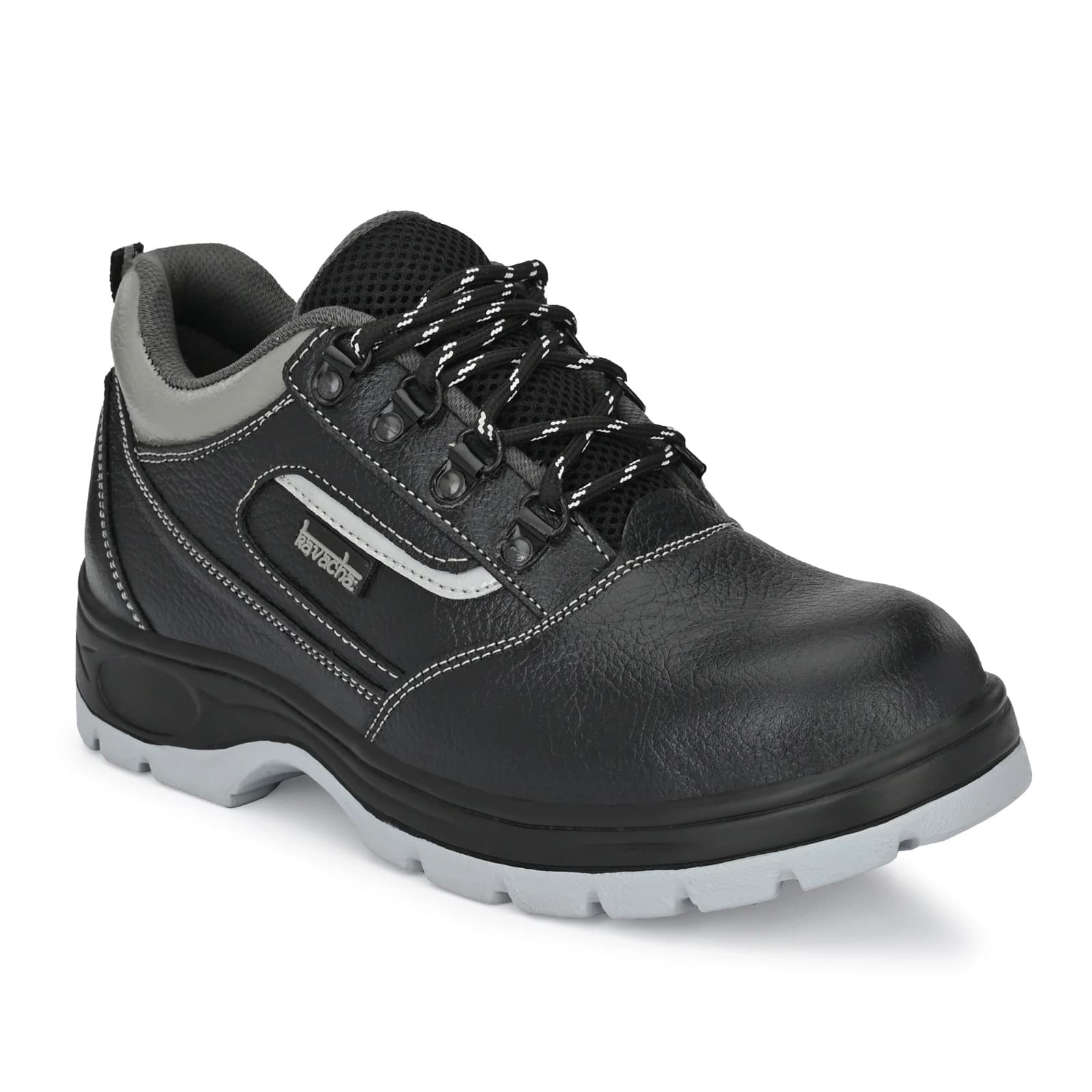 Kavacha S123 Pure Leather Steel Toe Safety Shoe, Black Color, air mix sole(Size-6)