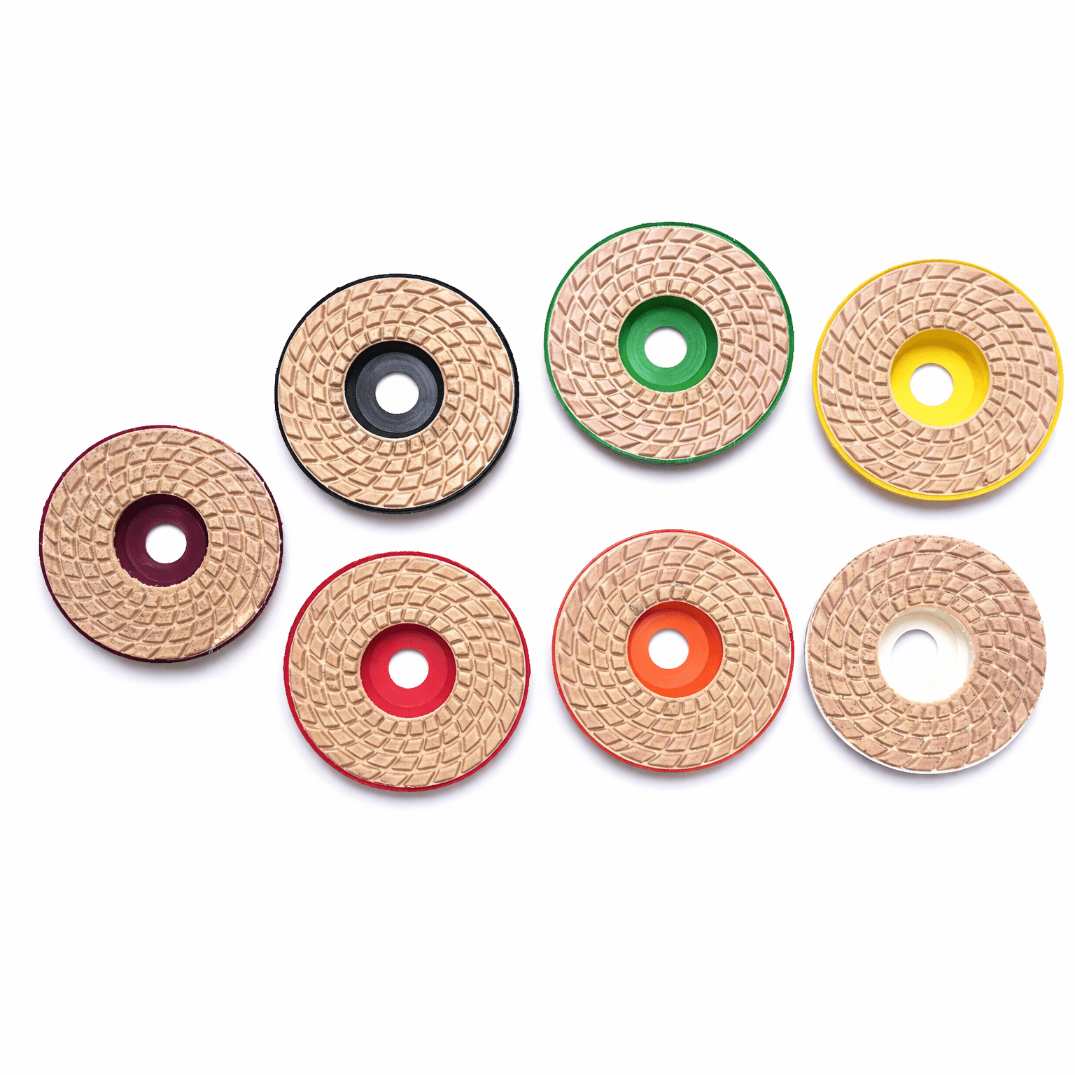 7Pcs 4-Inch Diamond Polishing Pads Set (Grit 50-5000) |  Polisher Pads for Angle Grinder (0 to 6) (100mm polish pad 7pcs set)