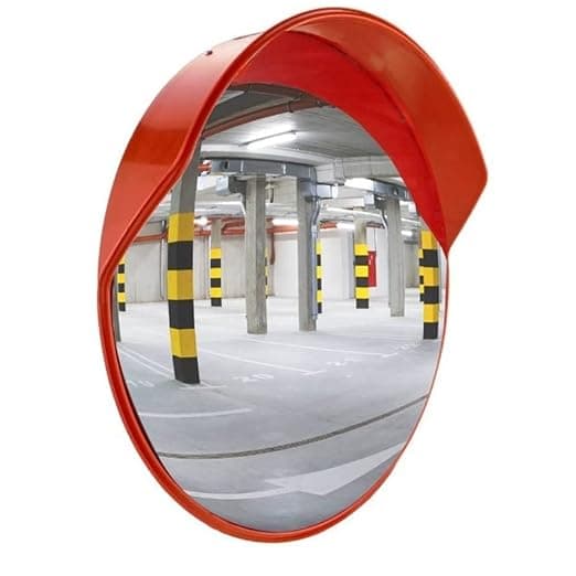 100 CM Convex Traffic Mirror Extra Wide Angle Safety Mirror Road, Parking & Industrial Security Use High Visibility HD Mirror Outdoor Mount