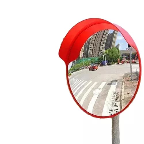 80 CM Convex Security Mirror Wide View Traffic Mirror Parking, Road Safety & Warehouse Use HD Clear Vision Weatherproof Wall Mount