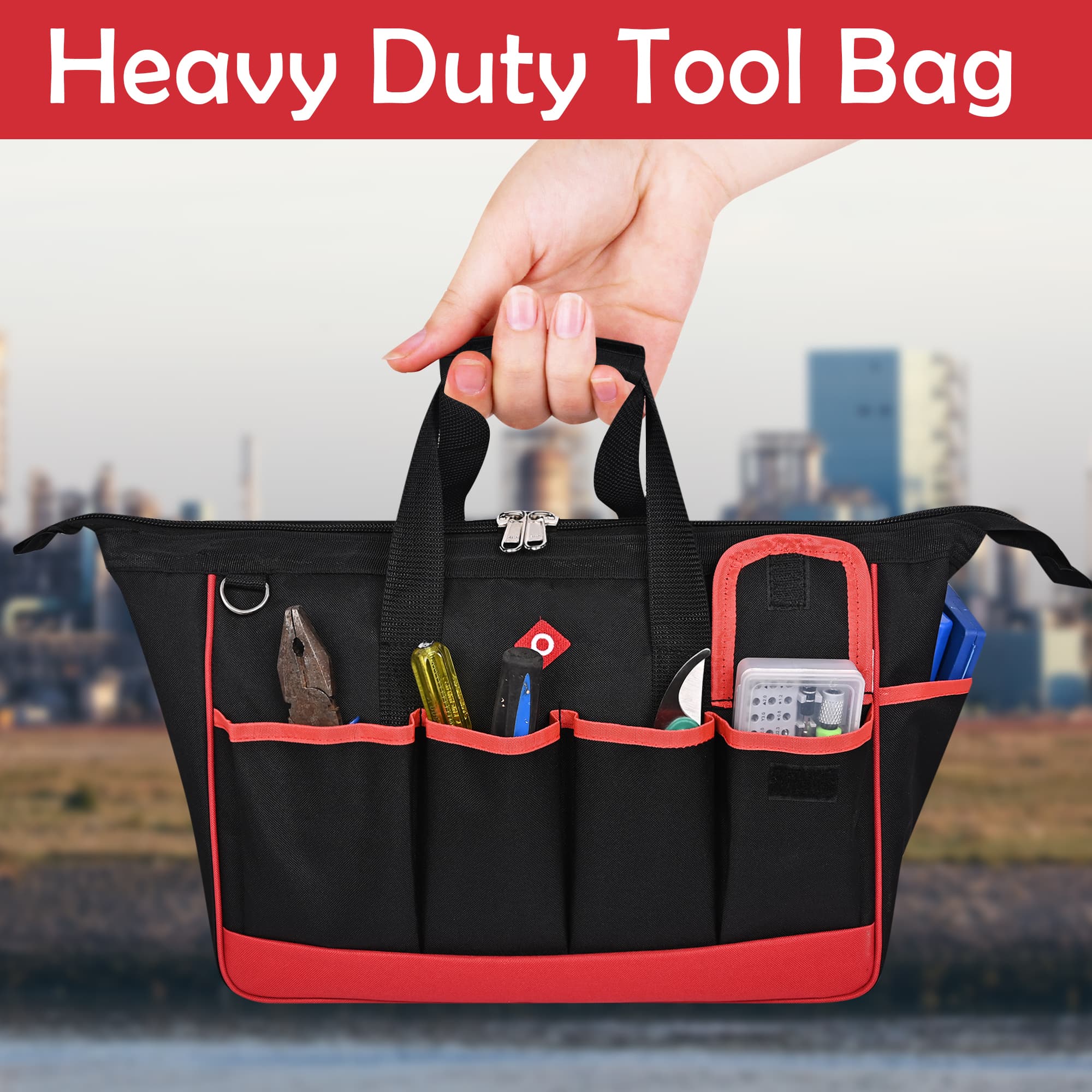 PAHAL 16 Inch Heavy Duty Tool Bag Waterproof Black(PITBAG02)