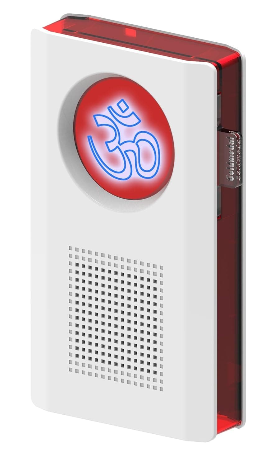 Goldmedal Ekaant - Mantra | Calling Bell for Home | Wall Mounted Door Bell for Office,School | with LED Flash Light | Compack & Elegant Design | (White & Red)