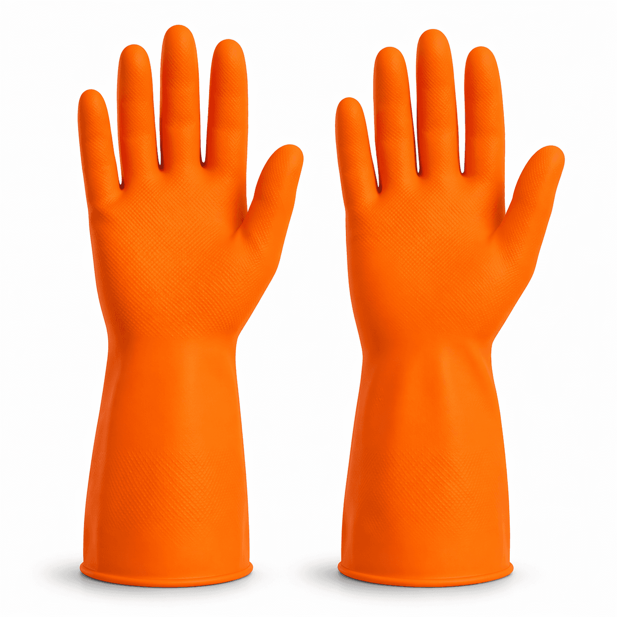 10” Orange Rubber Gloves