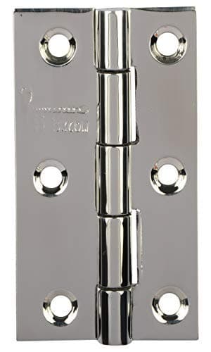 SSISKCON 2.5 inch x 5/8" x 5/8" 1.2mm, Pack of 40, Stainless Steel Cabinet Door Cupboard Hinge, Glossy