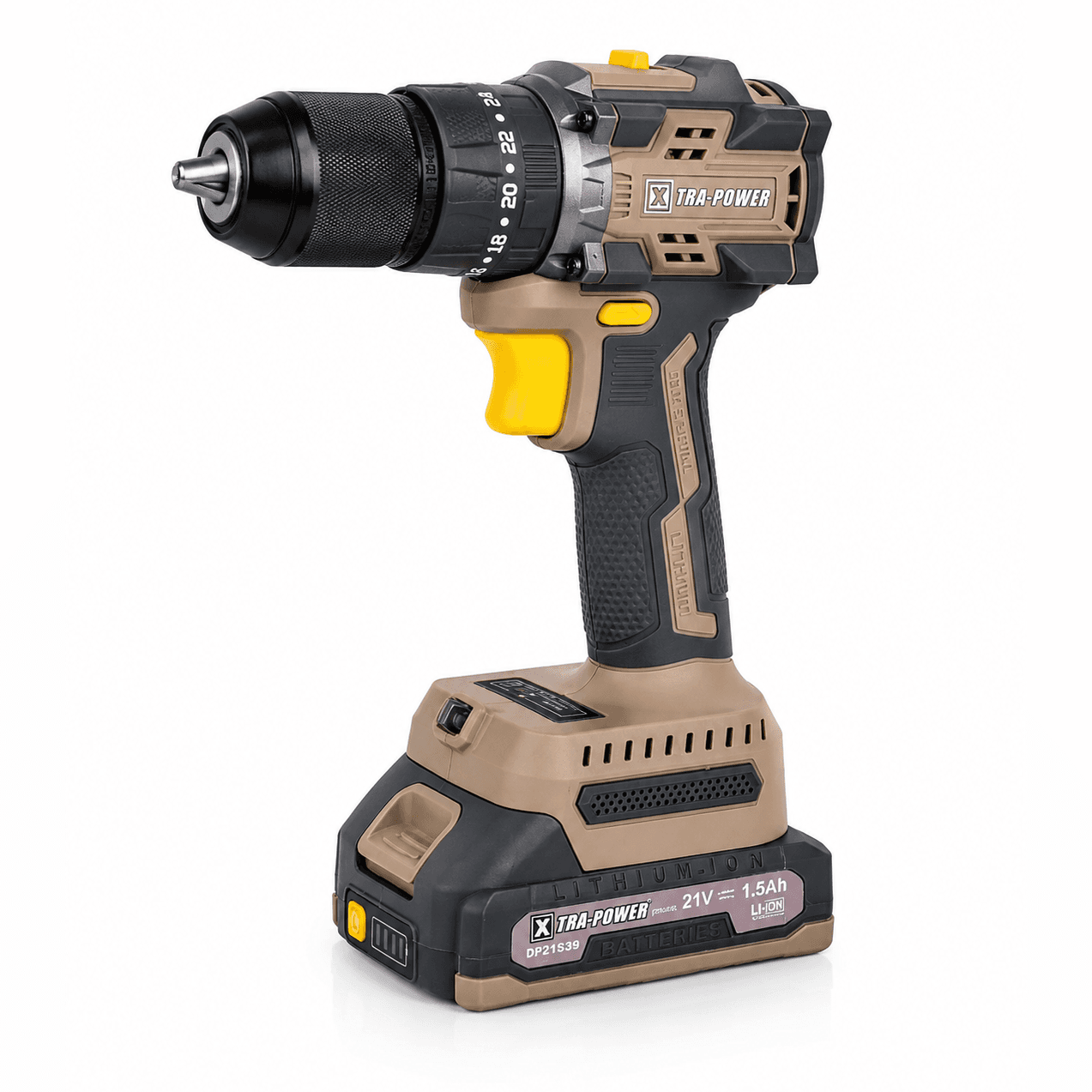 BRUSHLESS IMPACT DRILL 13 MM XPC-ID-01, Yellow