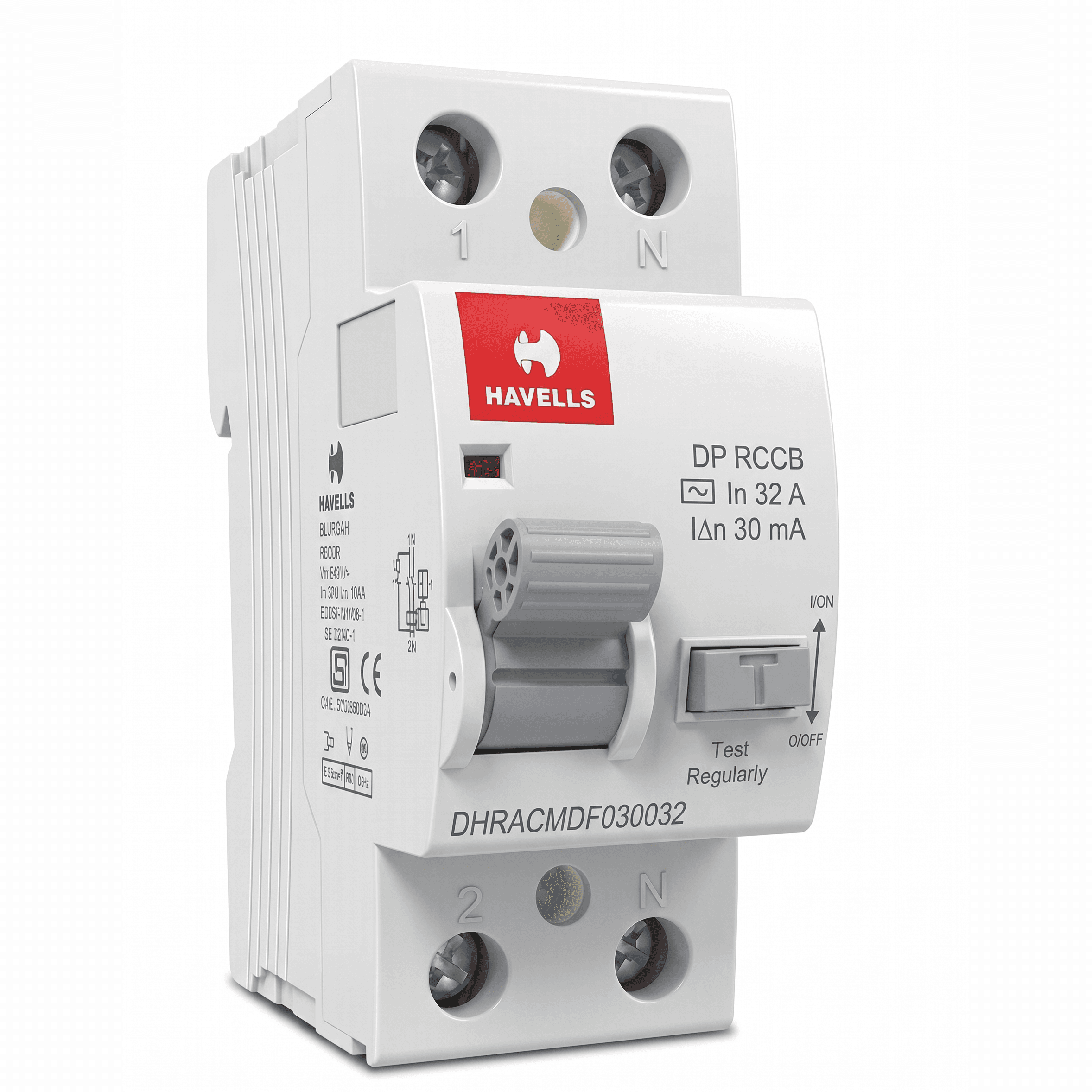 Havells 32 A 30mA DP RCCB DHRACMDF030032