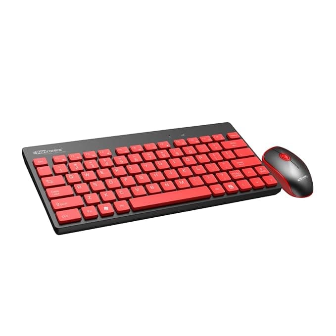 Portronics Key 2 Combo of Multimedia Wireless Keyboard & Mouse, Compact Light-Weight for PCs, Laptops and Smart TV,BLACK
