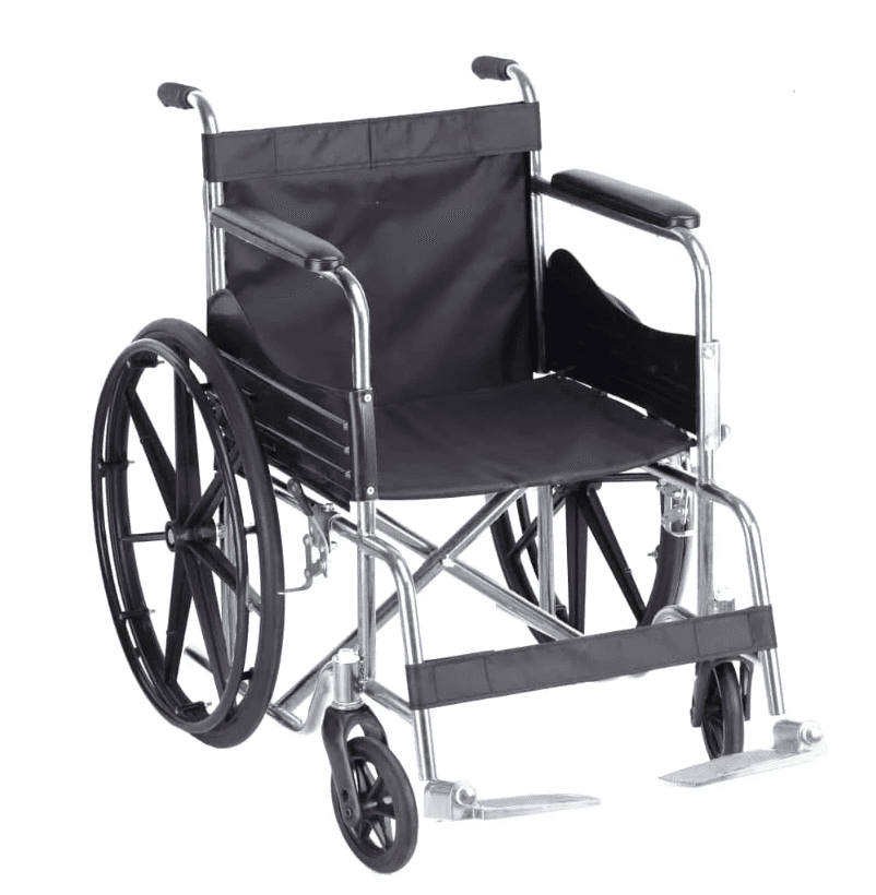 Chrome Plated Wheelchair for Durable Mobility Support
