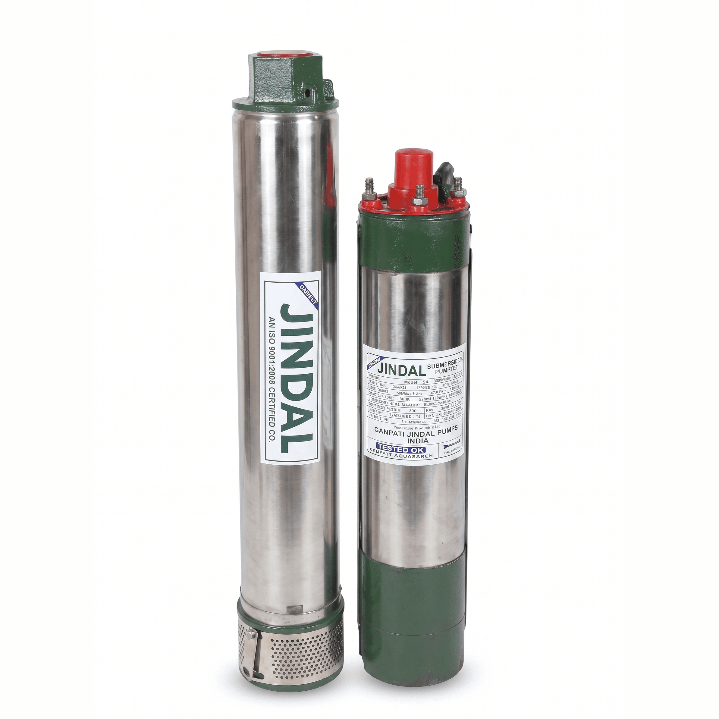 GANPATI JINDAL 3HP 20 Stage Copper Single Phase 4 inch Water Filled Submersible Pump with 12 Months Warranty
