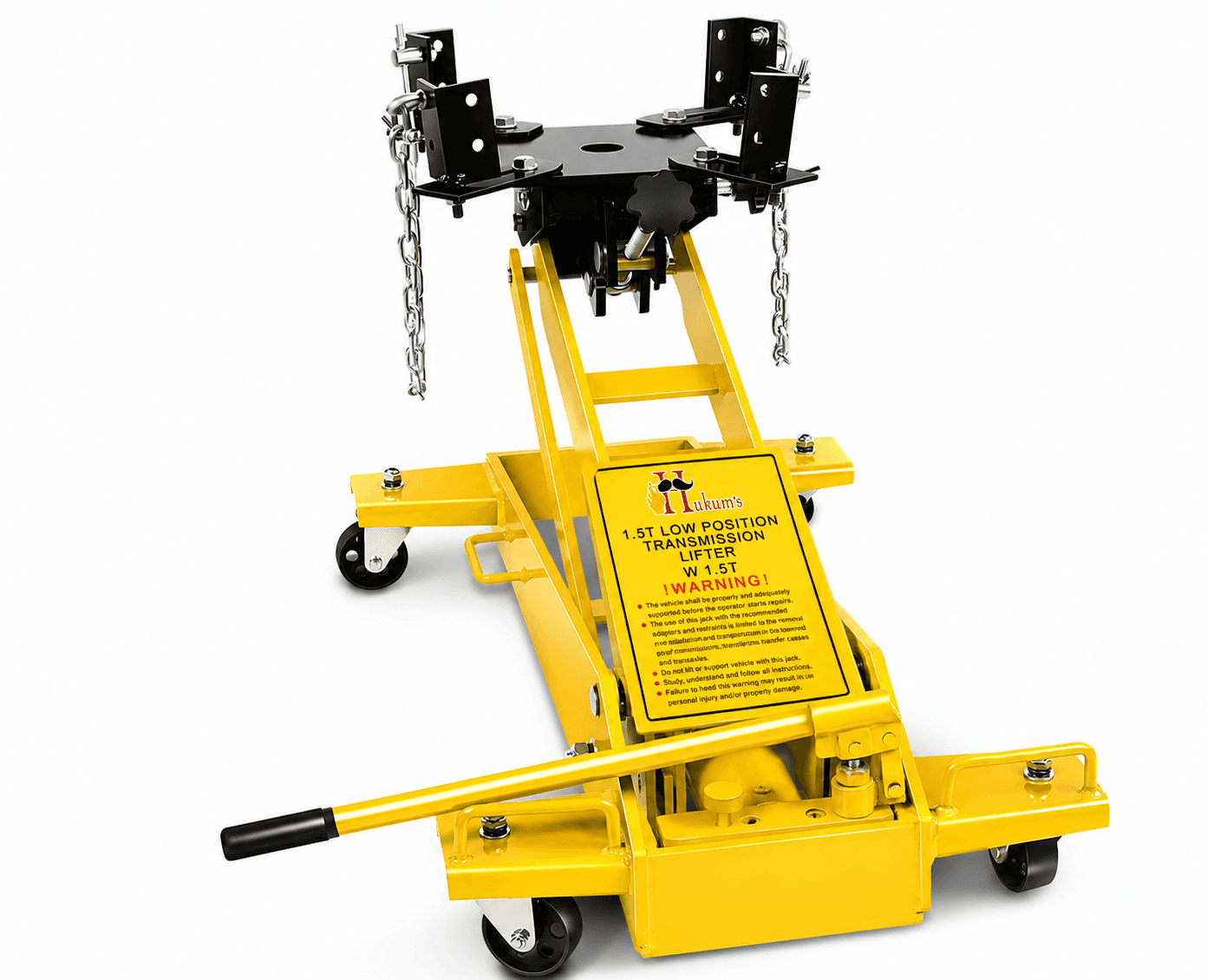 Hukums 1.5 Ton Heavy Duty Low Profile Hydraulic Transmission Jack With Chain