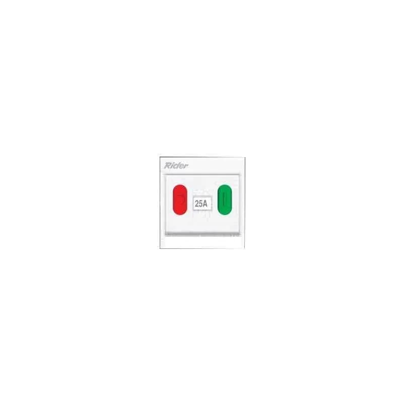 Anchor Rider 25A 2 Module Single Phase White Motor Starter Switch, 47425 (Pack of 5)