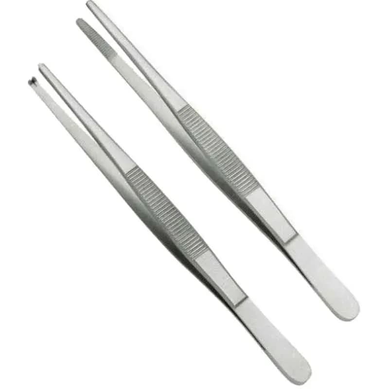Forgesy NEO56 2 Pcs 4 inch Stainless Steel Toothed & Non-Toothed Thumb Dissecting Forceps Set