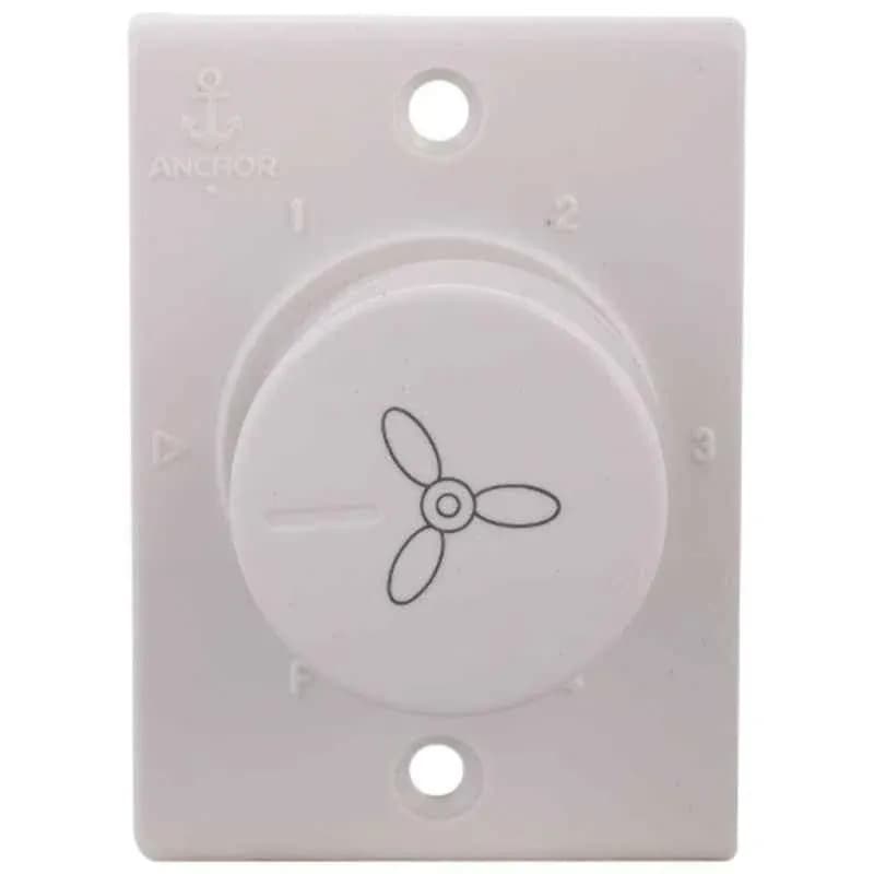 Anchor Penta Deluxe 100W 2 Module White 5 Step Fan Regulator with Rotary Step 14502 (Pack of 10)