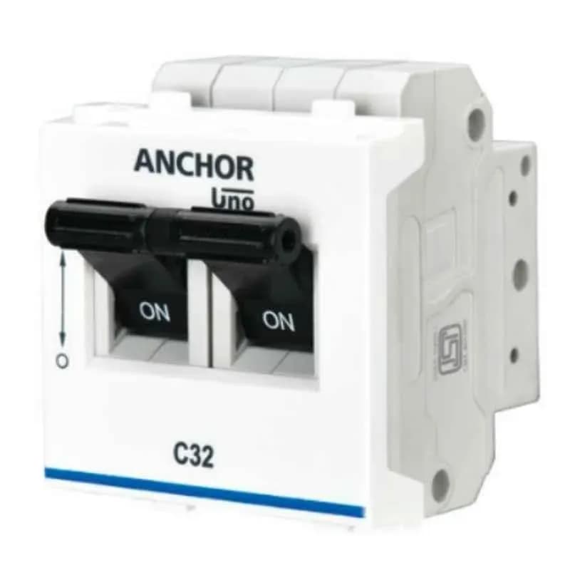 Anchor Roma Plus 25A DP C Type Mini Modular MCB 89990