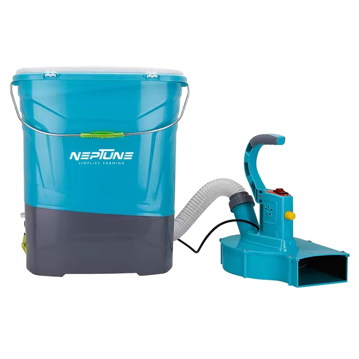 Neptune Simplify Farming Electric Knapsack Fertilizer Spreader 12V 8Ah Battery | 20L Tank Garden & Agriculture Spreading Machine | Ergonomic Backpack Design for Vegetables, Trees & Soil Care