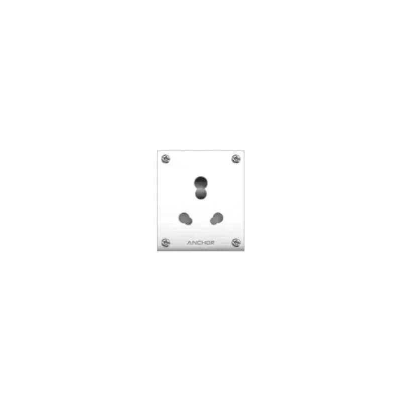 Anchor Penta 6A White 2 Pin Round Socket 33025