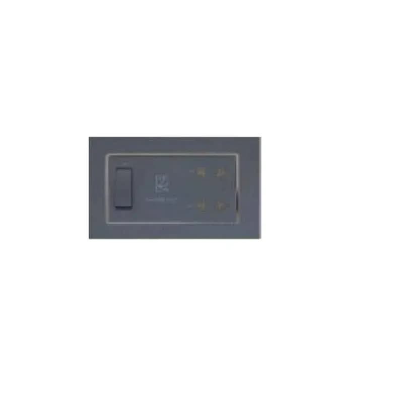 Anchor Penta Modular 20A Graphite Black Shaver Socket with 4 Module GINA Plate, 65707B-C