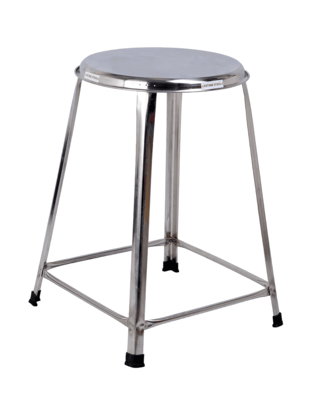 Steel Round Stool Home, Bathroom Multipurpose – 21 Inches, Pack of 2