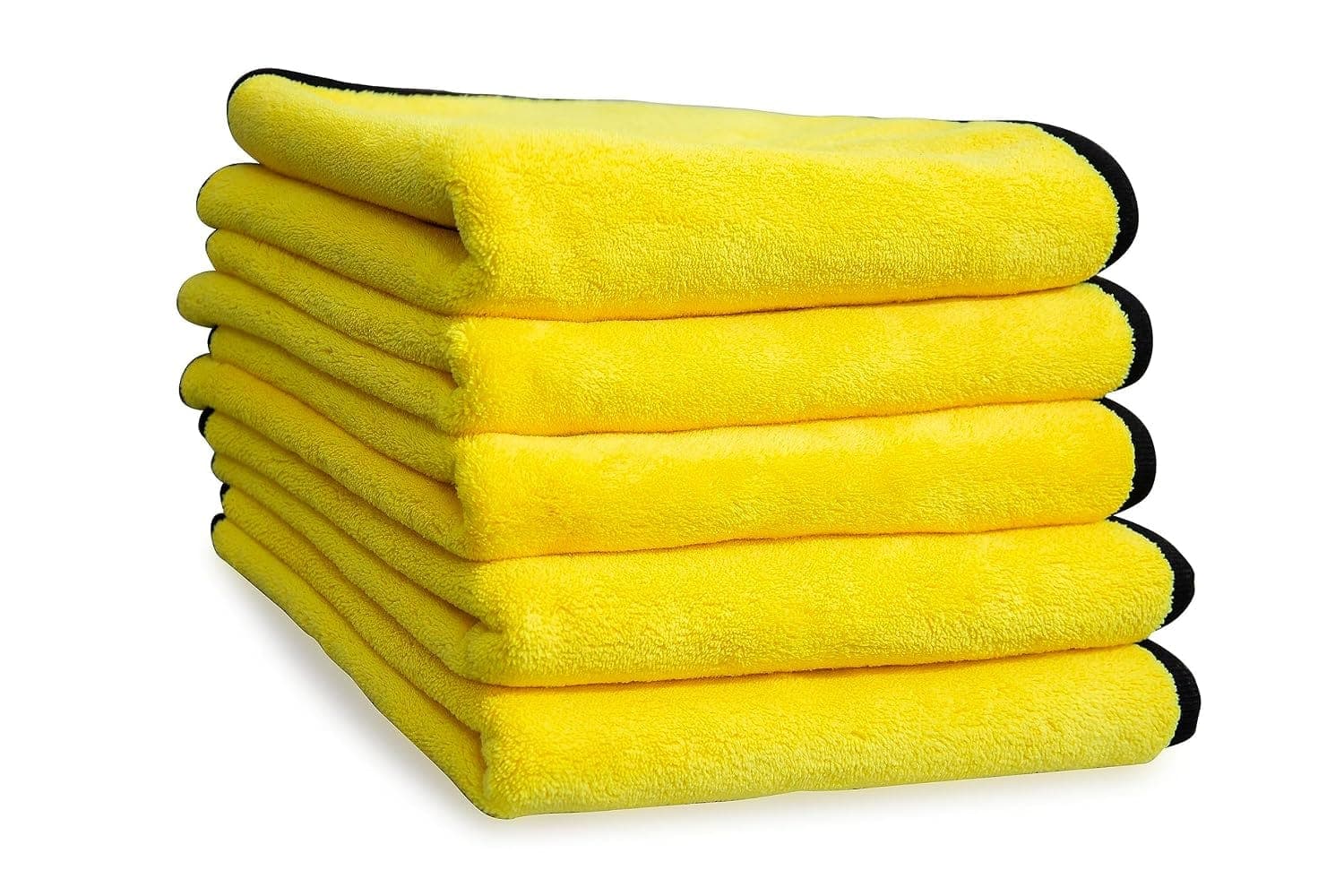Microfiber Cloth - 5 pcs - 40x40 cms - 800 GSM Thick Lint & Streak-Free Multipurpose Cloths - Automotive Microfiber Towels for Car Bike Cleaning