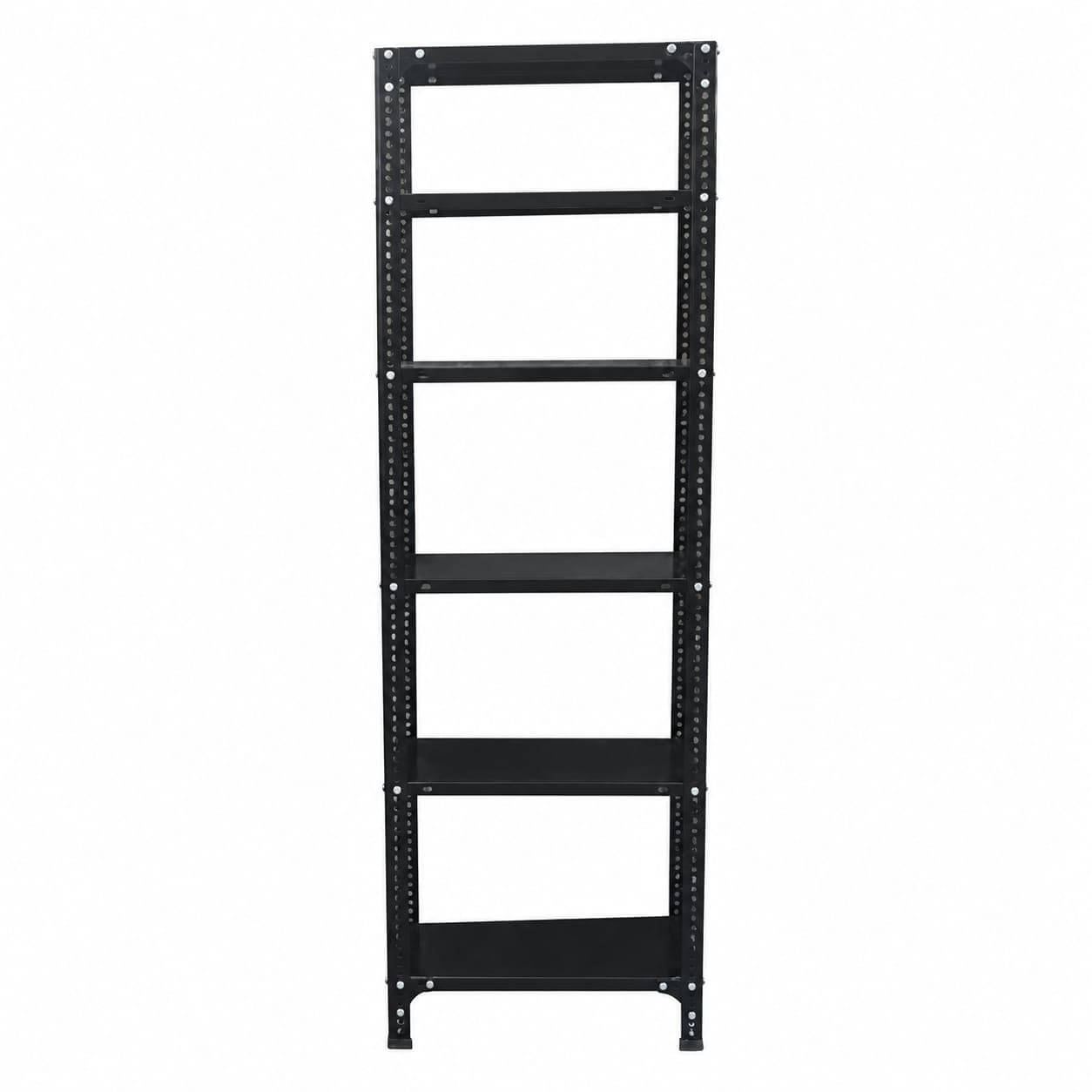 Menage 72x23x12 Inch 6 Shelf 24 Gauge Metal Slotted Angle Rack