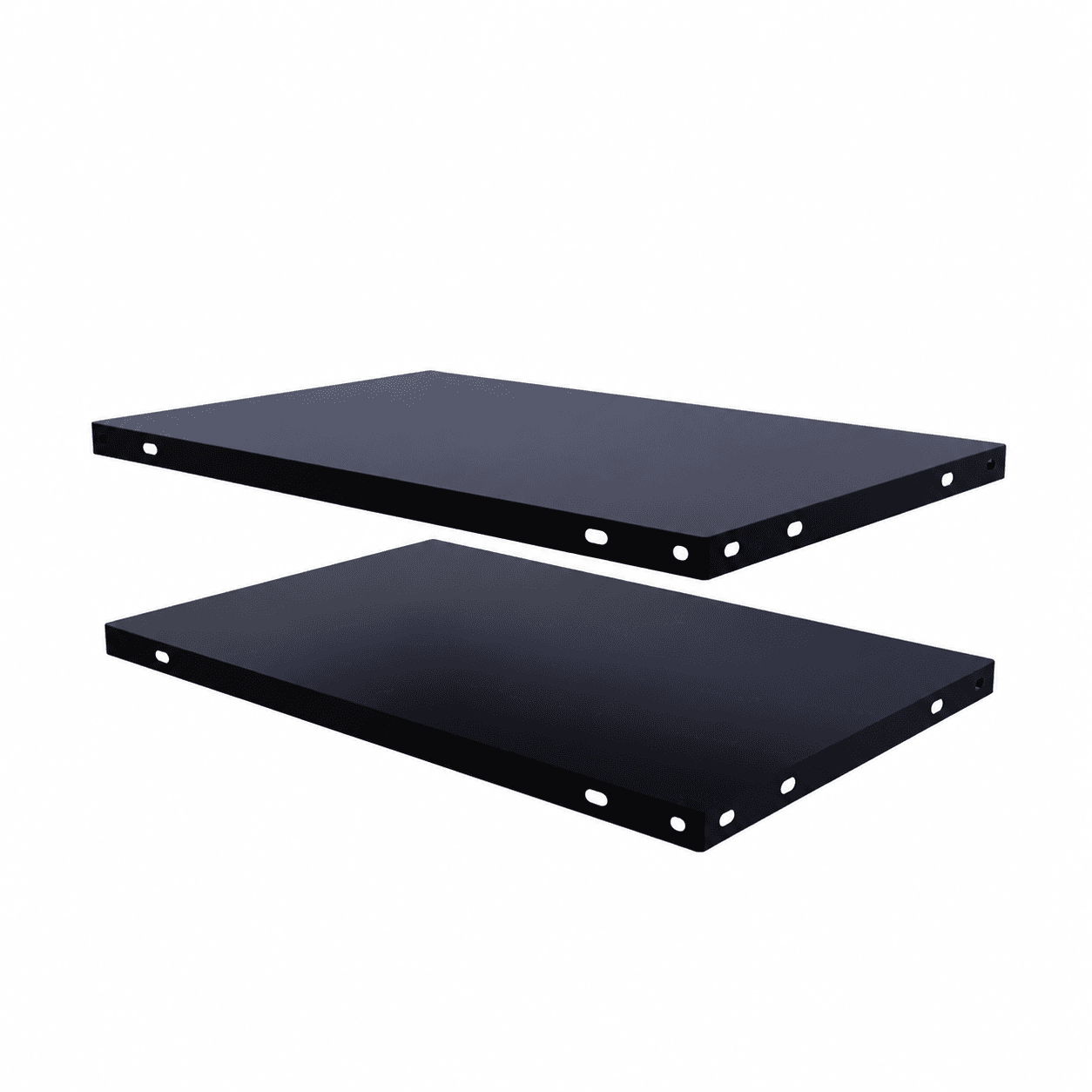 Menage 29x12 Inch 20 Gauge Metal Black Rack Shelves (Pack of 2)
