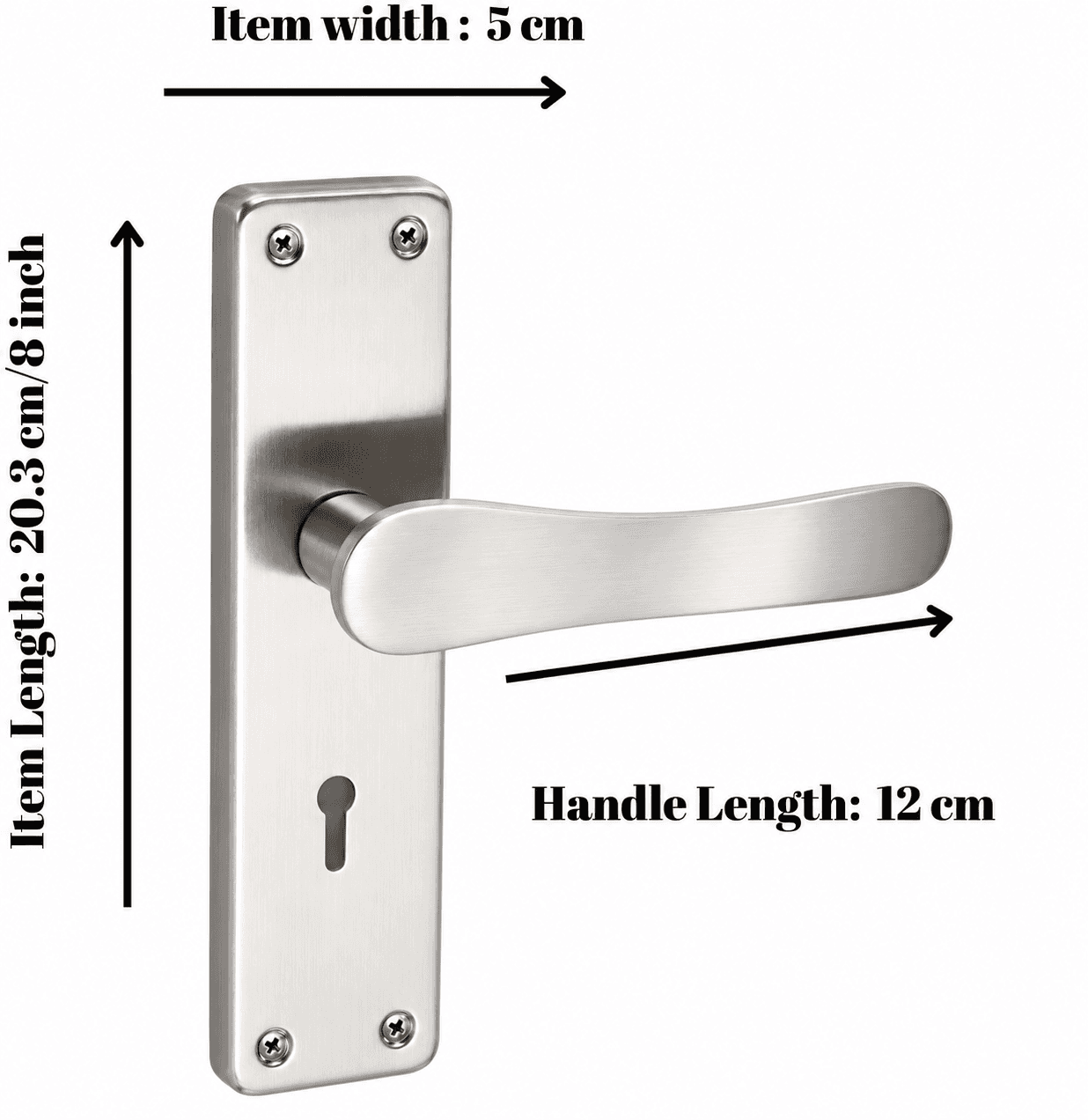 Anjna Iron Mortise Dolphine 8 inch (1 Set)