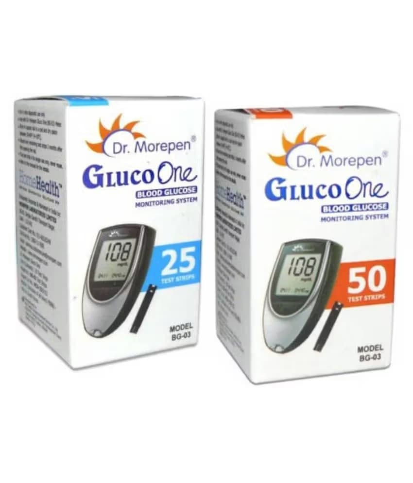 Dr Morepen 75 Test Strips (25*3) For Bg 03 Glucometer (Strips Only Pack) (Morepen-25-50)