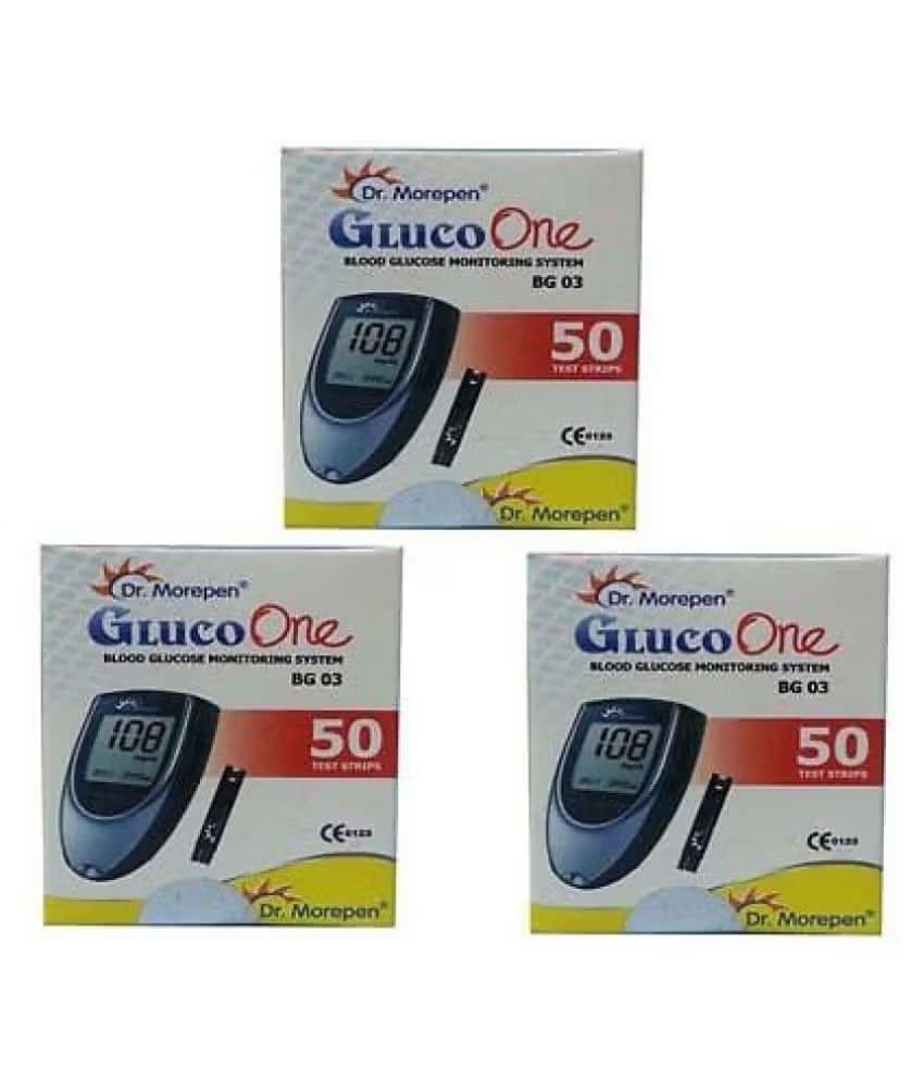 Dr Morepen 150 Test Strips(50*3) For Bg 03 Glucometer(Strips Only Pack) (Morepen-150)