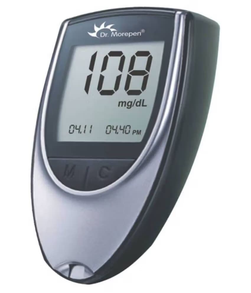 Dr. Morepen BG-03 Blood Glucose Glucometer - Black & Grey (Morepen-meter only)