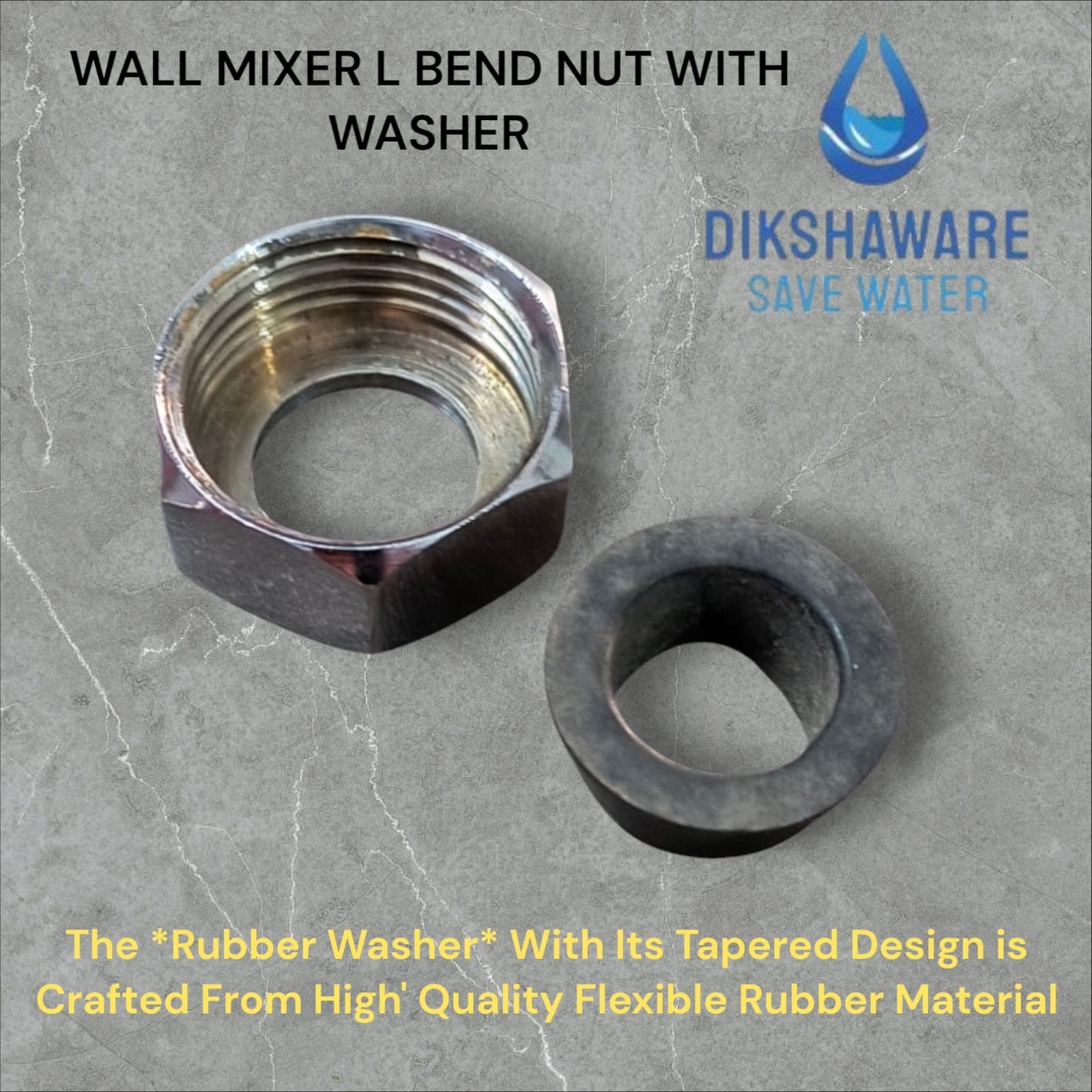 Dikshaware Wall Mixer L Bend Nut With Waser Comple(Wall Mixer L Bend Nut)