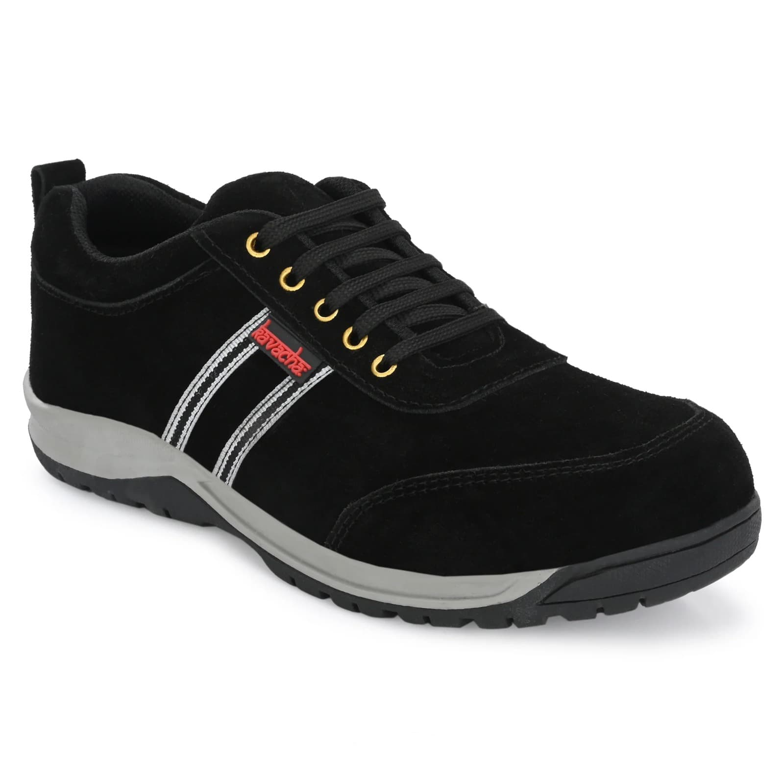 Kavacha Steel Toe Safety Shoe , Suede Leather Upper and Foam Comfort & TPR Sole (S207) (SIZE 6)