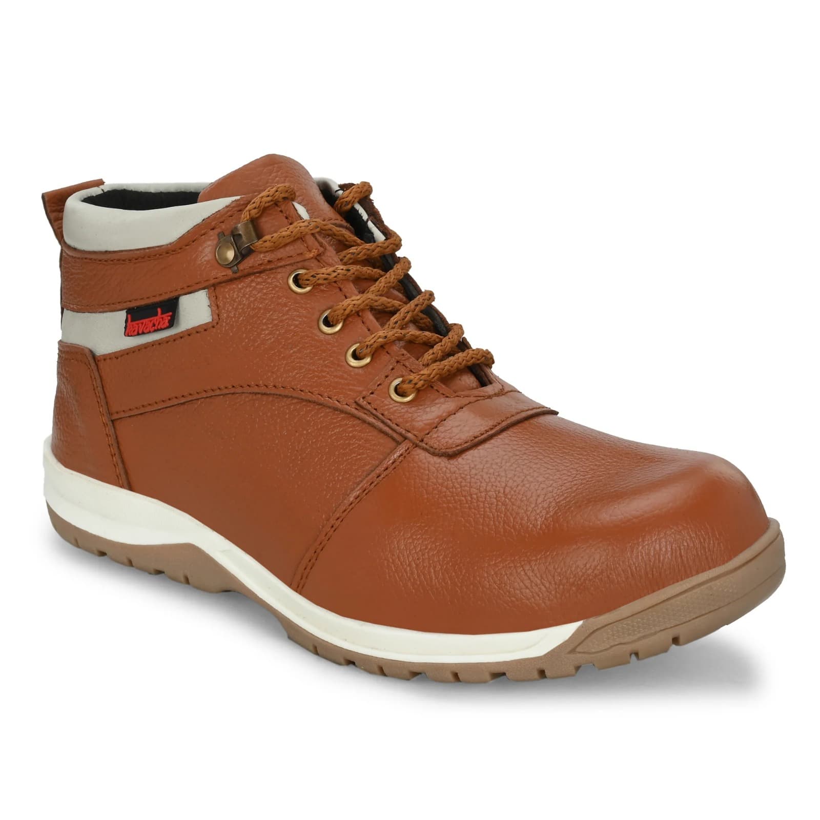 Kavacha Steel Toe Safety Shoe with Pure Leather Upper and Foam Comfort & TPR Sole (S247)(SIZE 6)