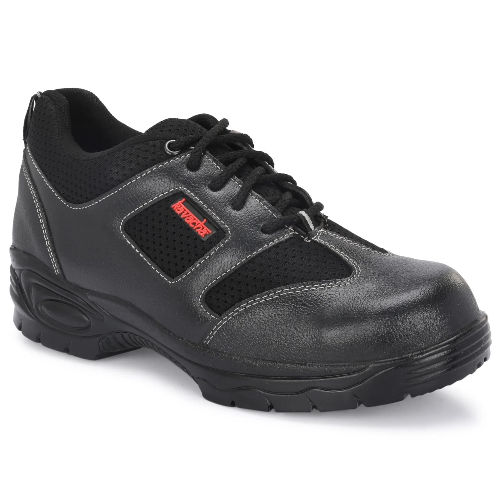 Kavacha Steel Toe Safety Shoe with Pure Leather Upper and Airmix Sole (S138)(SIZE 6)