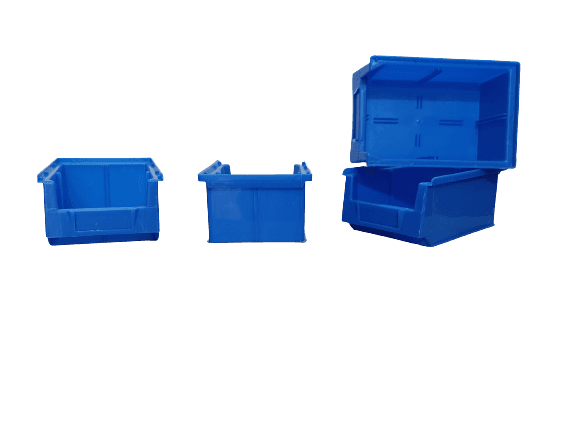 Avsar 200 x 125 x 100 mm FPO Crate/Bin 15 with Vertical & Horizontal Partition Provision - Blue Colour (Pack of 5 pcs)