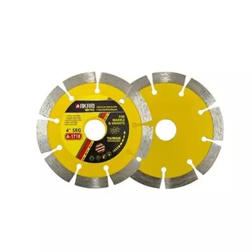 Akari Pro 4 inch/100 mm Diameter and 9 Teeth Segmented Marble Cutting Blade A-1718- (Set of 5)