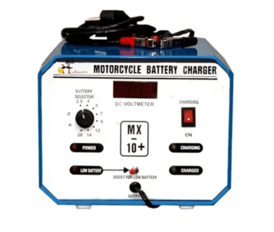 Hukums 2A-12V Two-wheeler Battery Charger with 1 Year Warranty (MX-10+)