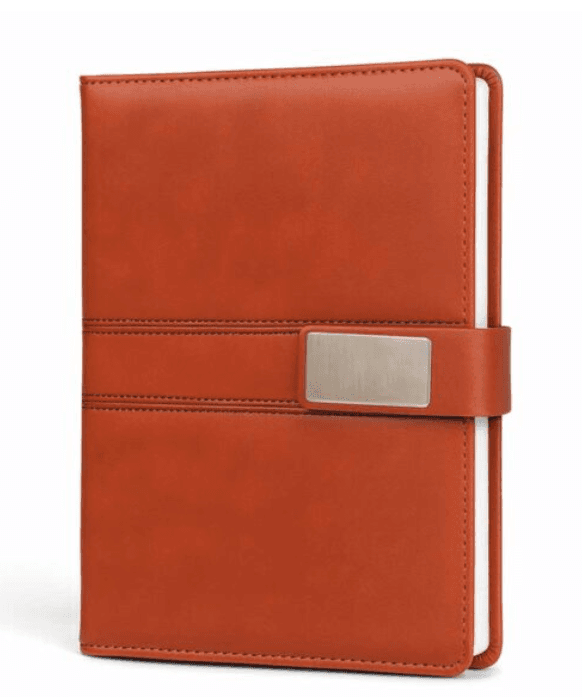 A5 Notebook with Stitching Design and Metal Flap Closure – PU Hardbound Executive Diary( A.P 018)