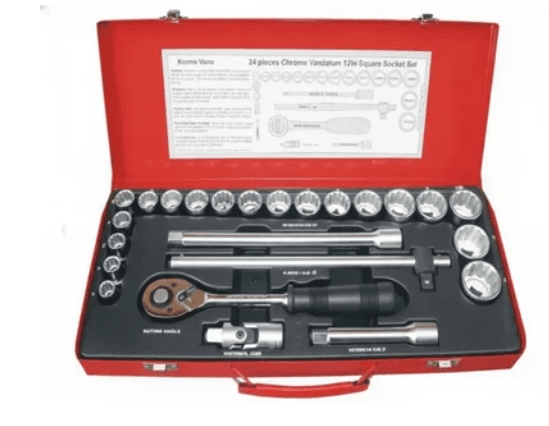 Inder 12.7 mm 1/2" Bi-Hex Metric Socket Set 24 Pcs P-920A(P-920A)