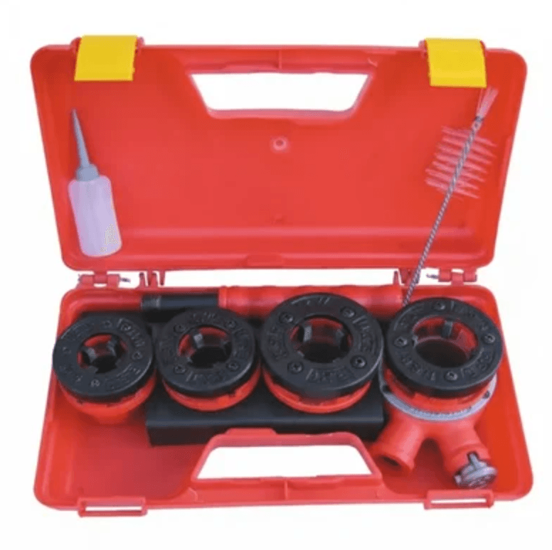Inder 3/8-2 Inch BSPT Ratchet Pipe Threader P-111H – Industrial 16Kg Full Range Threading Tool