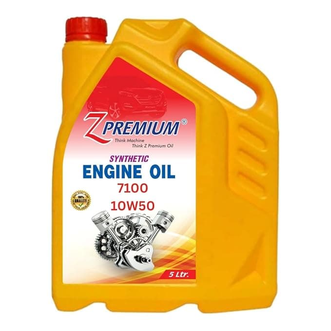 ZPremium Fully Synthetic 7100 10W50 Engine Oil, 5 litre- Advanced Lubrication for Motorcycles, Cars, and High-Performance Engines(10W50 Engine Oil)