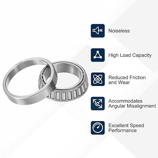 HUMSER EV 32908 tapered roller bearing made of chrome steel for EVs, automotive wheel hubs, and industrial machinery applications.