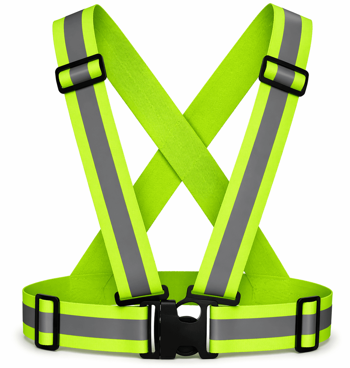 Cross Belt, High Visibility Protective Safety Belt, for construction sites, road safety, traffic control, night patrols(set of 10)