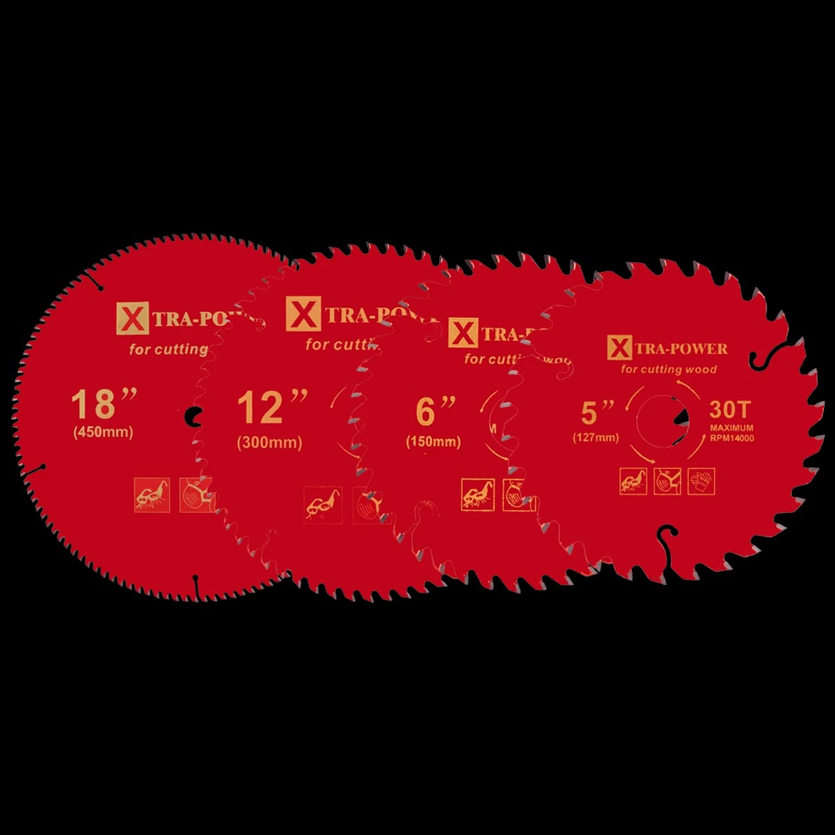 Xtra Power TCT Saw Blade, 4 inch, 30 Teeth, Pack of 5(XP-TCT-4"-30T-5pcs)