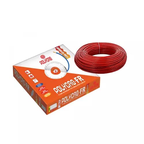 Polycab Industrial FR 0.5 Sq. mm x1 Core Flexiable Cable 100 Meter,Red